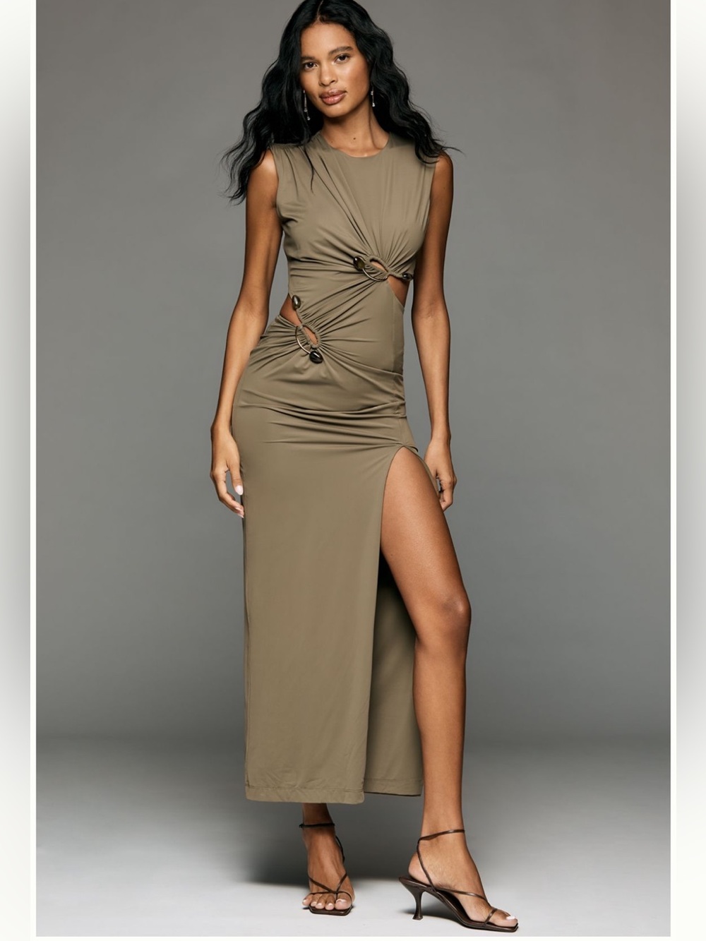 Anthropologie Bardot Felix Sleeveless Split Maxi Dress